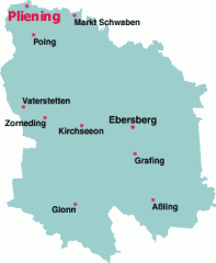 Karte vom Landkreis Ebersberg